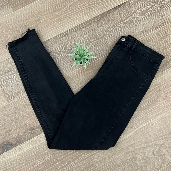 Zara High-Rise Distressed Knee Jeggings - Picture 1 of 7